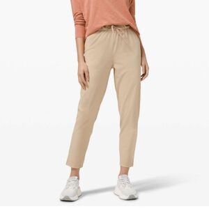 Lululemon Keep Moving Stretch High Rise Elastic Drawstring Pants Women 6 Trench